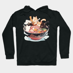 cats in noodles Hoodie